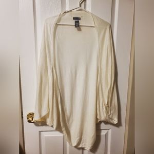 🔴 Sears, one size fits all, open front white cardigan shrug